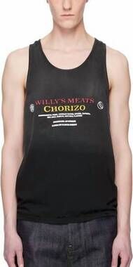 NEW WILLY CHAVARRIA chorizo destroyed tank top in washed black